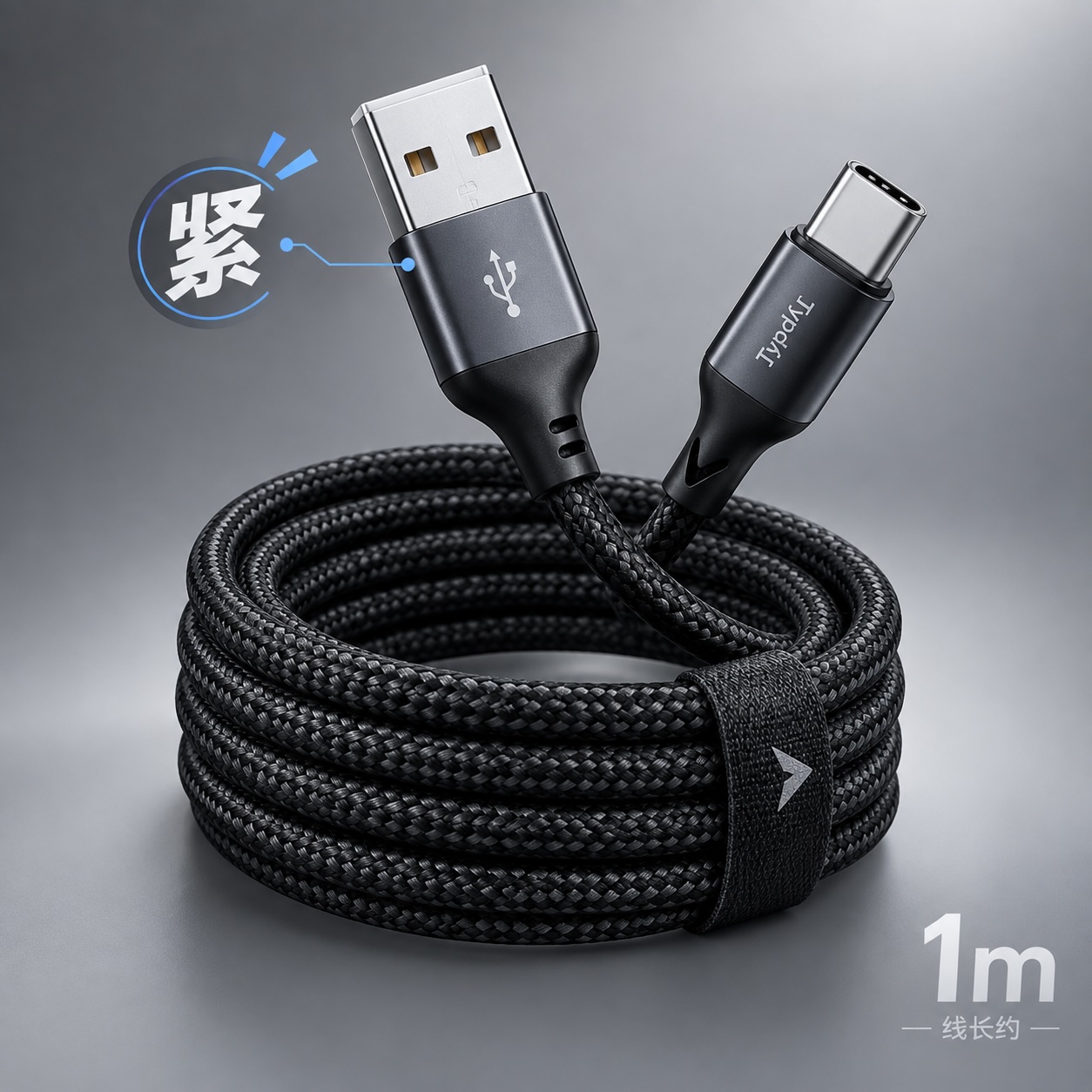 哨兵云专用USB转Type-C线缆加紧款